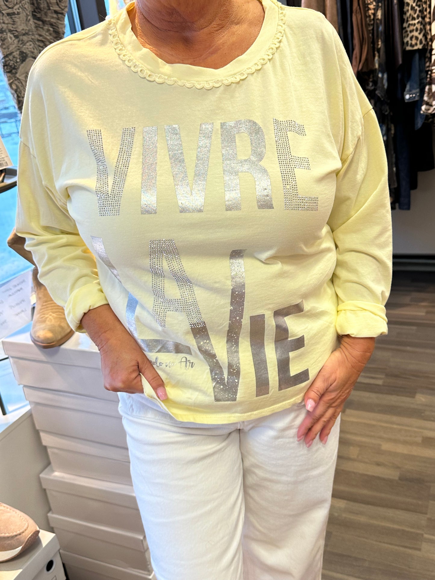 Trikoopusero La Vie keltainen