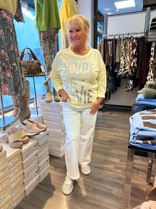 Trikoopusero La Vie keltainen