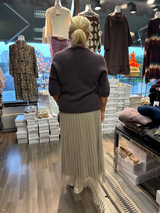 Alpakka-sekoite neule ruskea