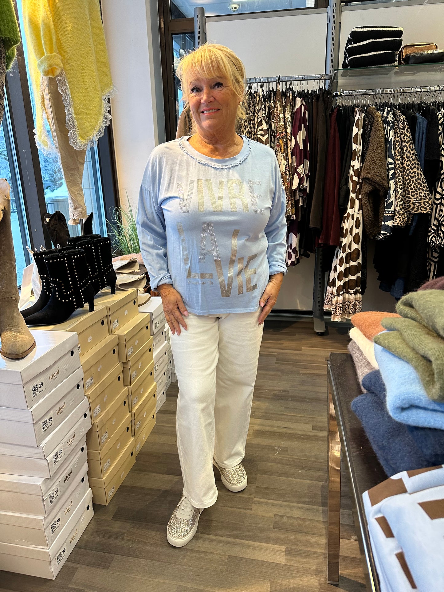 Trikoopusero La Vie sininen