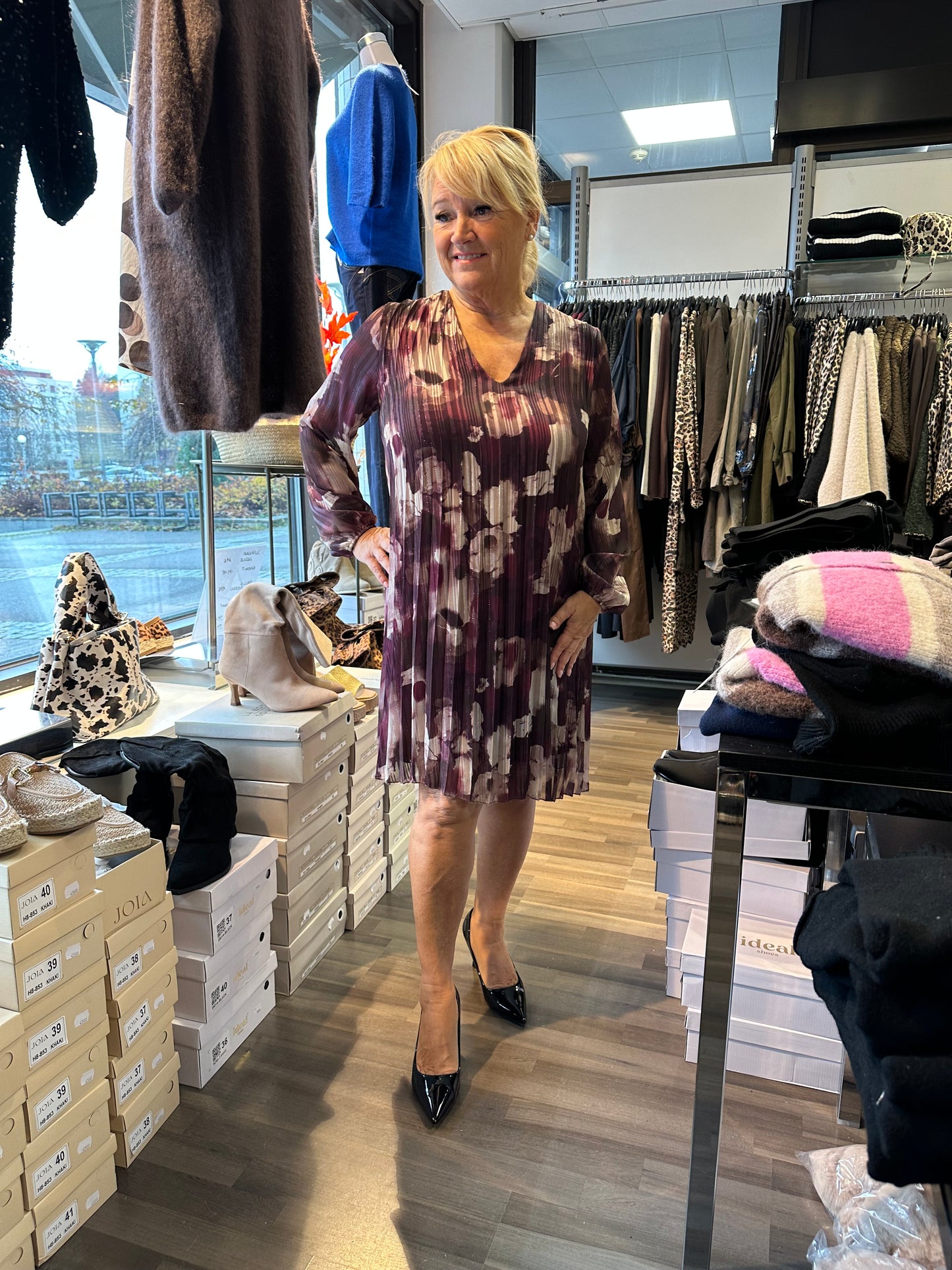 Sifonkitunika/mekko luumu