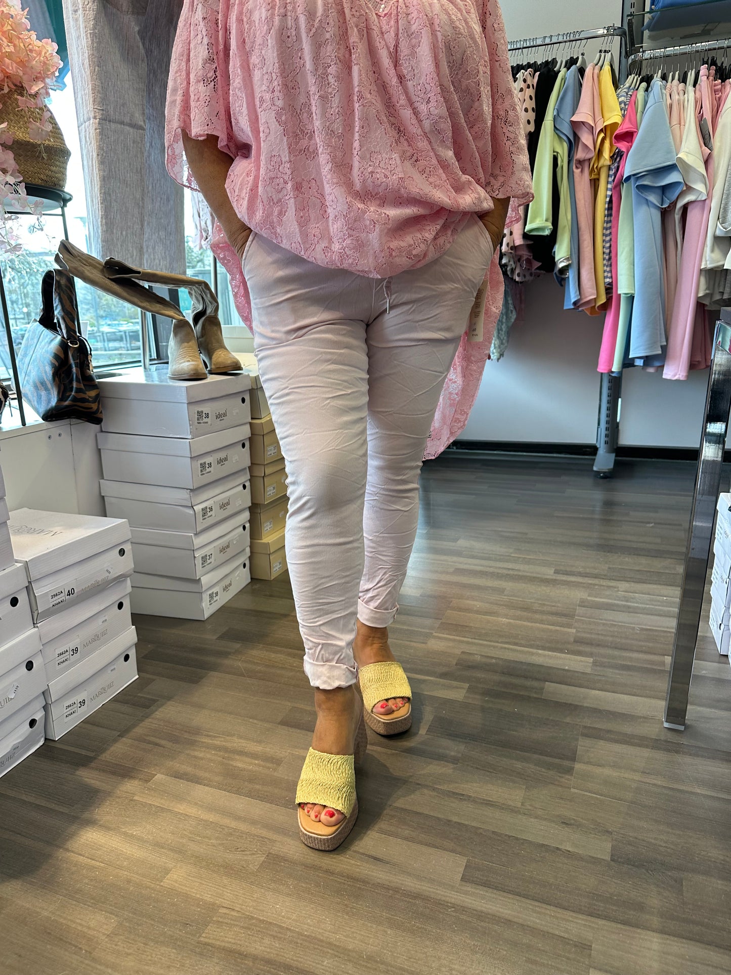 Roosa stretch housu