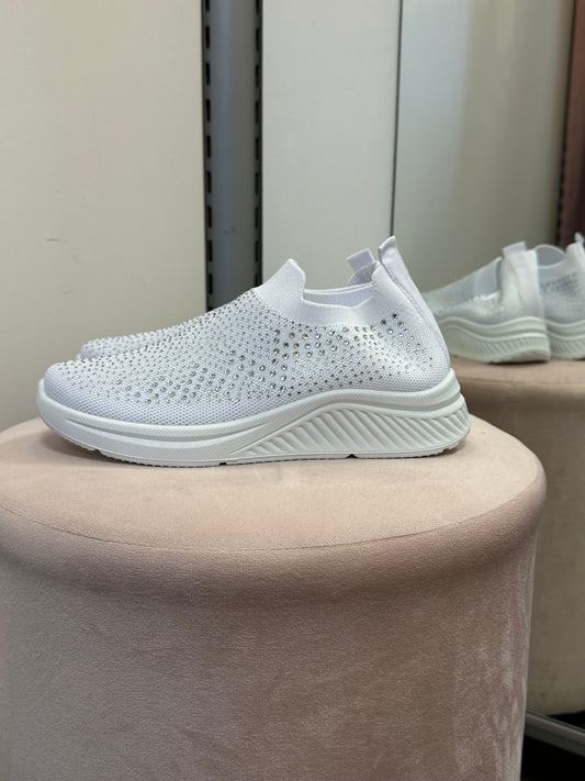 Tossutennarit blingillä valkoinen