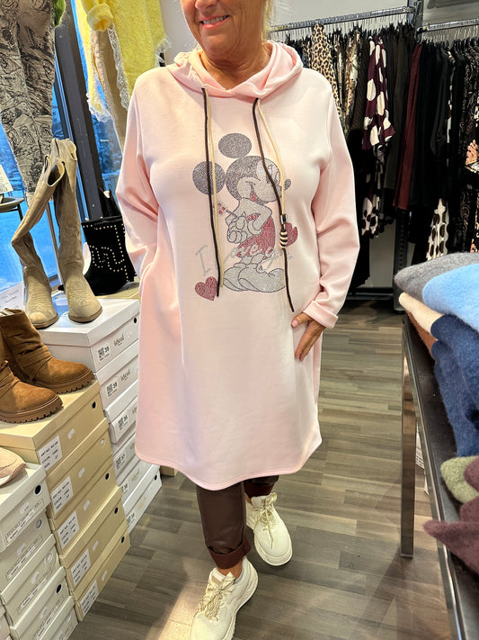 Mikki hupparimekko roosa