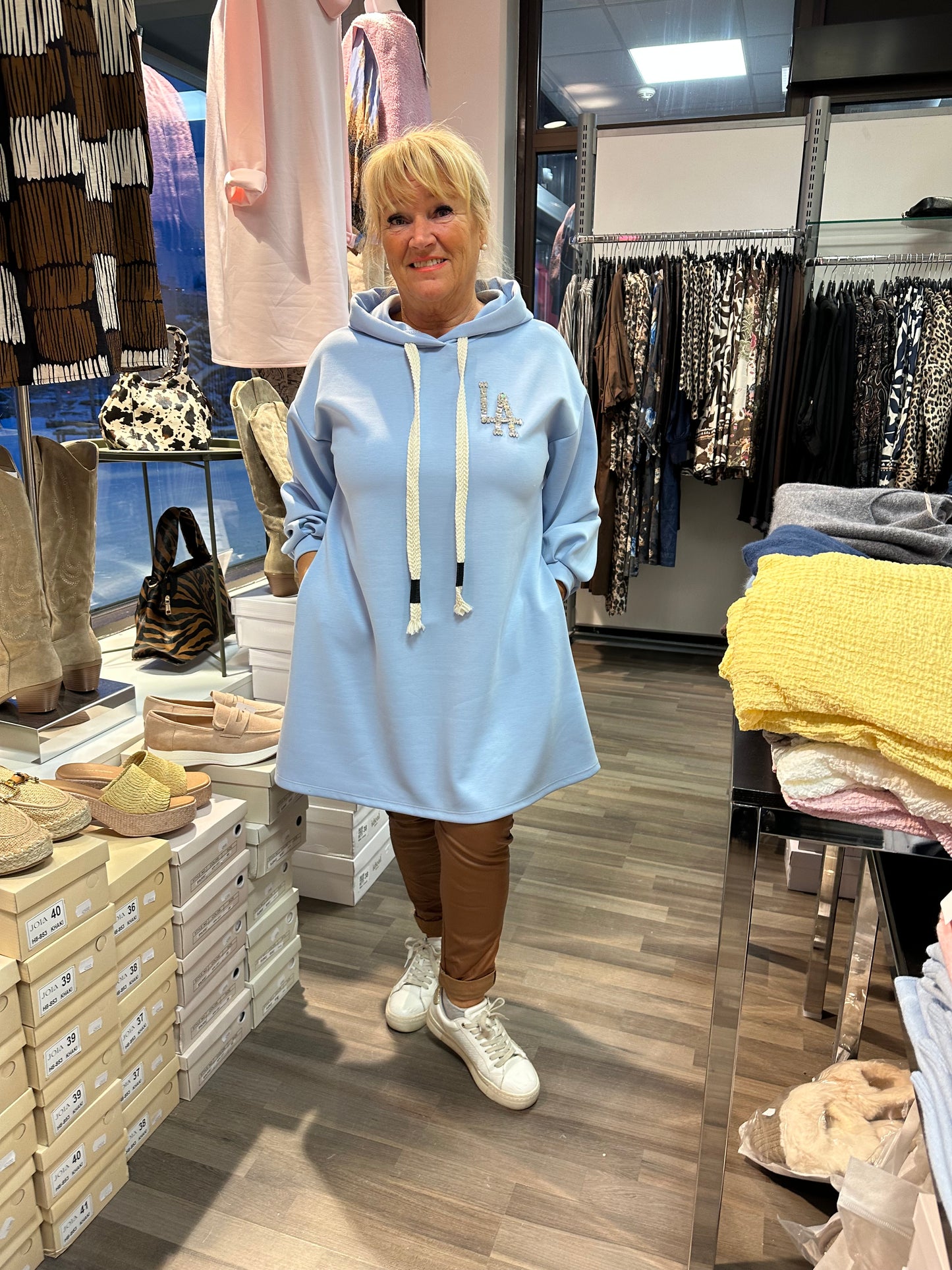 Collegetunika/mekko LA vaaleansininen