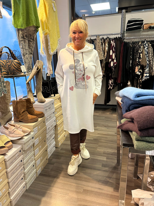 Mikki hupparimekko valkoinen