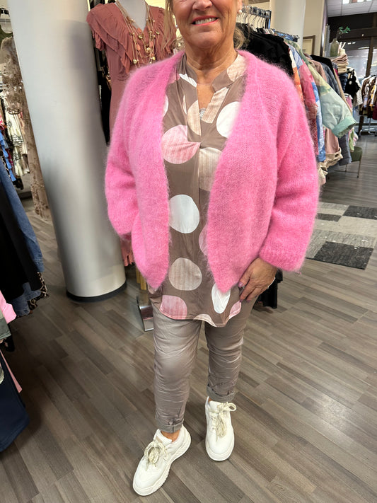 Mohair neuletakki pinkki