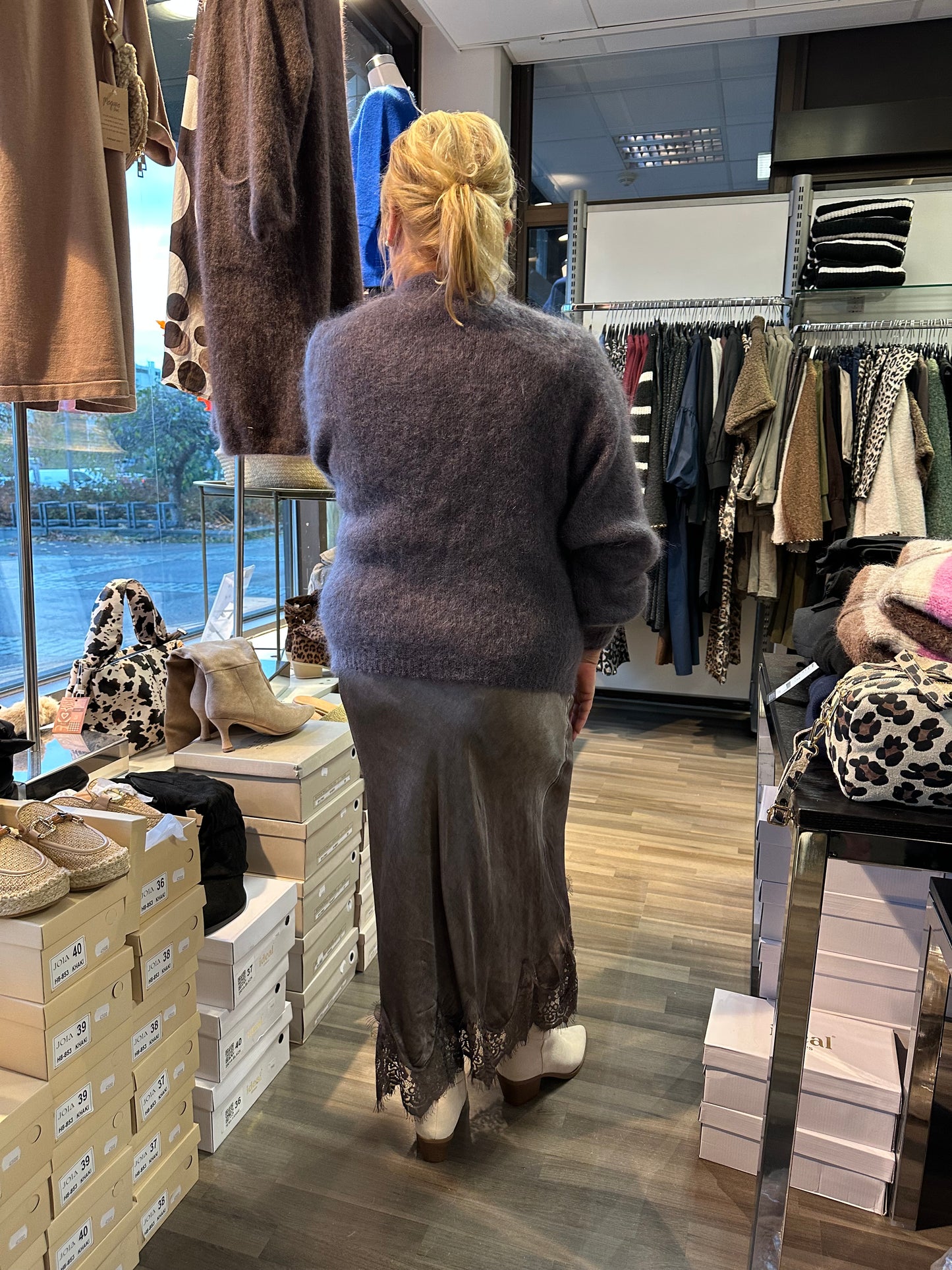 Mohair neuletakki harmaa