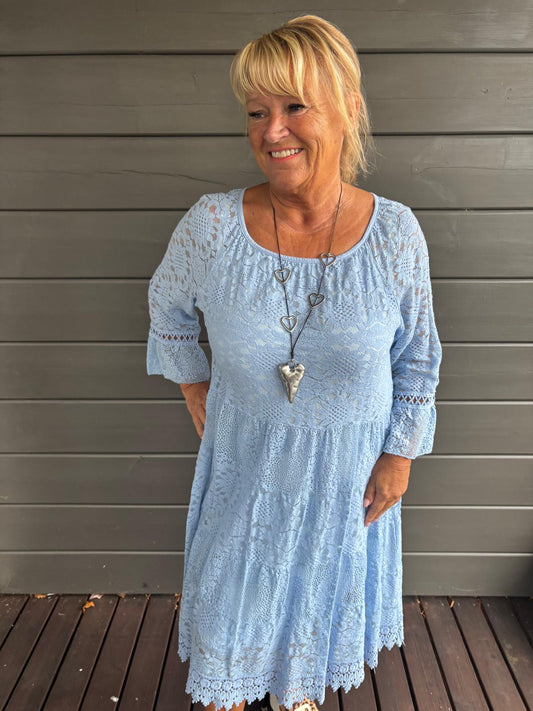 Pitsimekko vaalea sininen