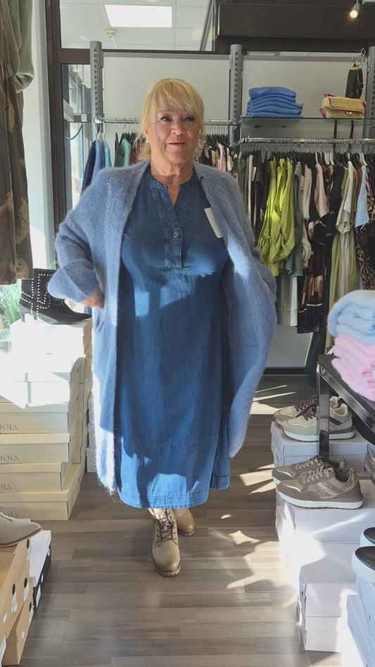 Midimittainen farkkumekko dark wash
