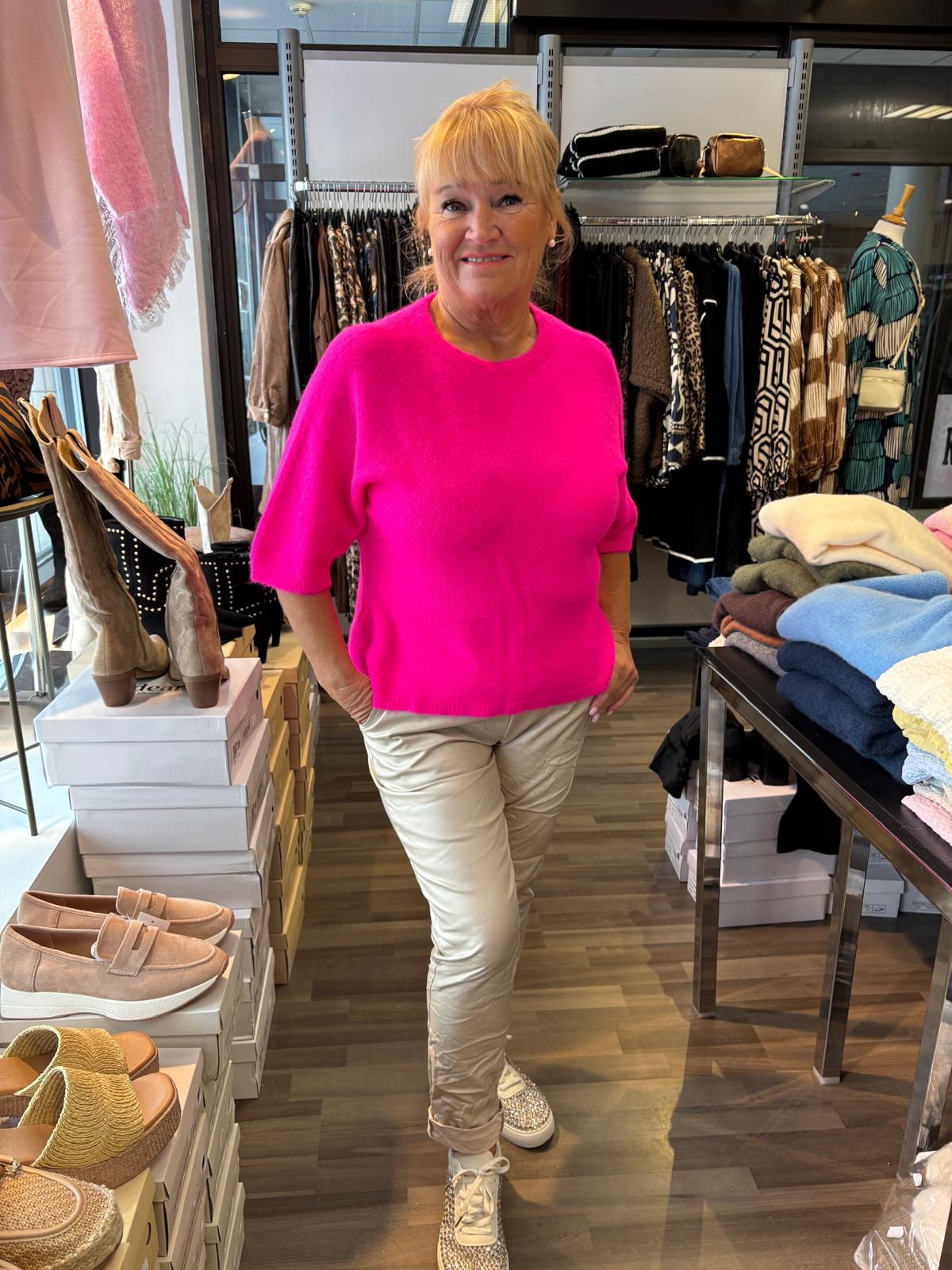 Alpakka-sekoite neule pinkki