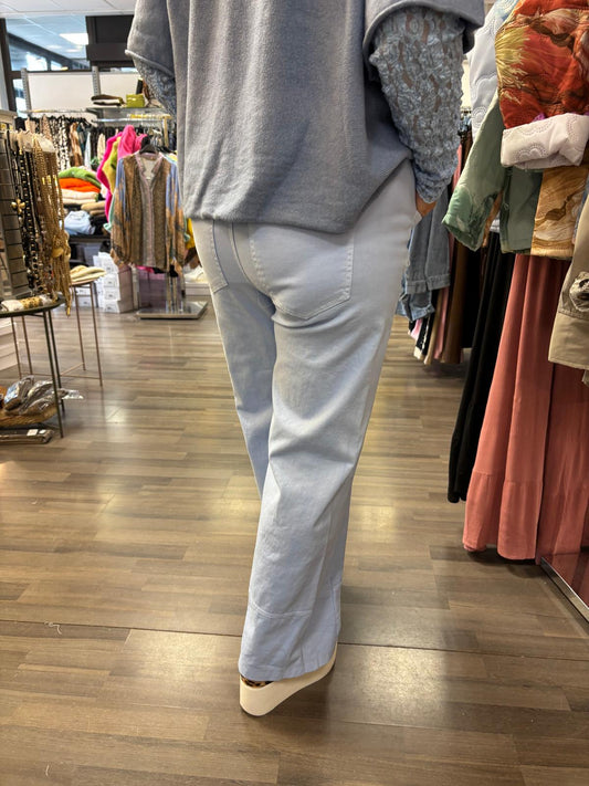 Puuvillahousu vaalea sininen