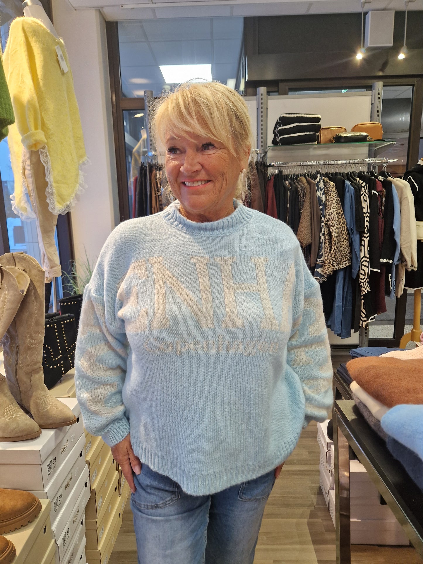 Oversize neule   vaalea sininen