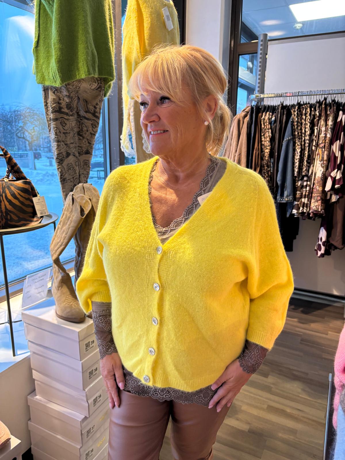 Baby Alpakka neuletakki keltainen