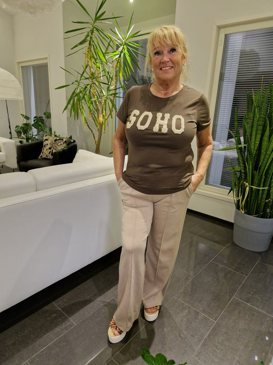 T-paita SOHO tumma ruskea