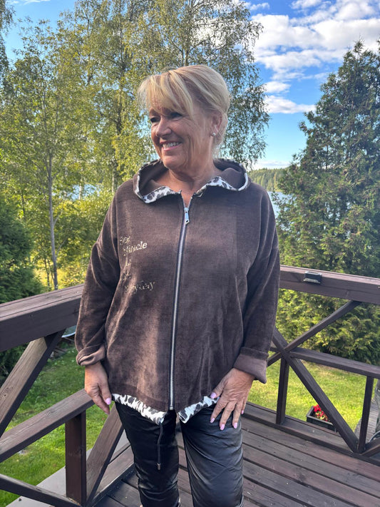 Sametti huppari  ruskea