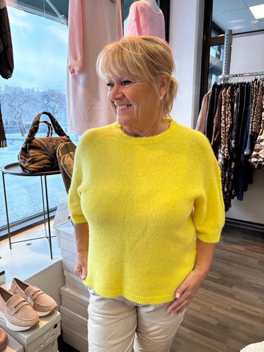 Alpakka-sekoite neule keltainen