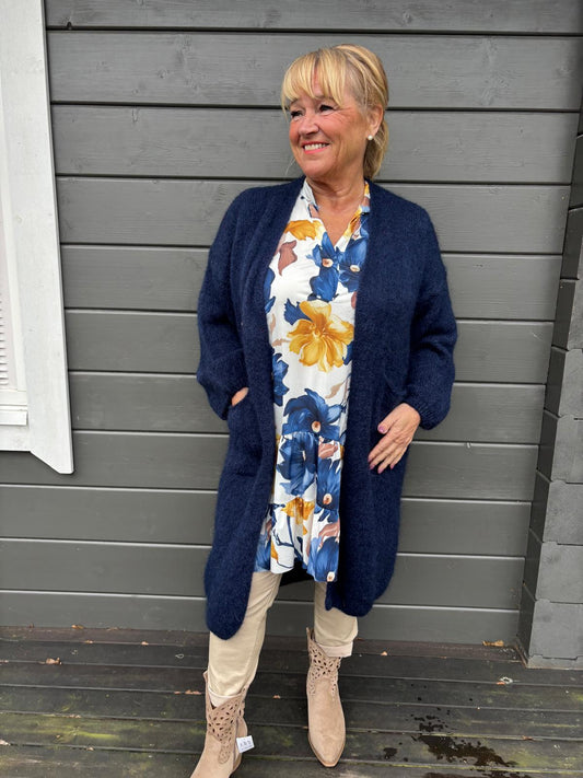 Mohair neuletakki tumma sininen