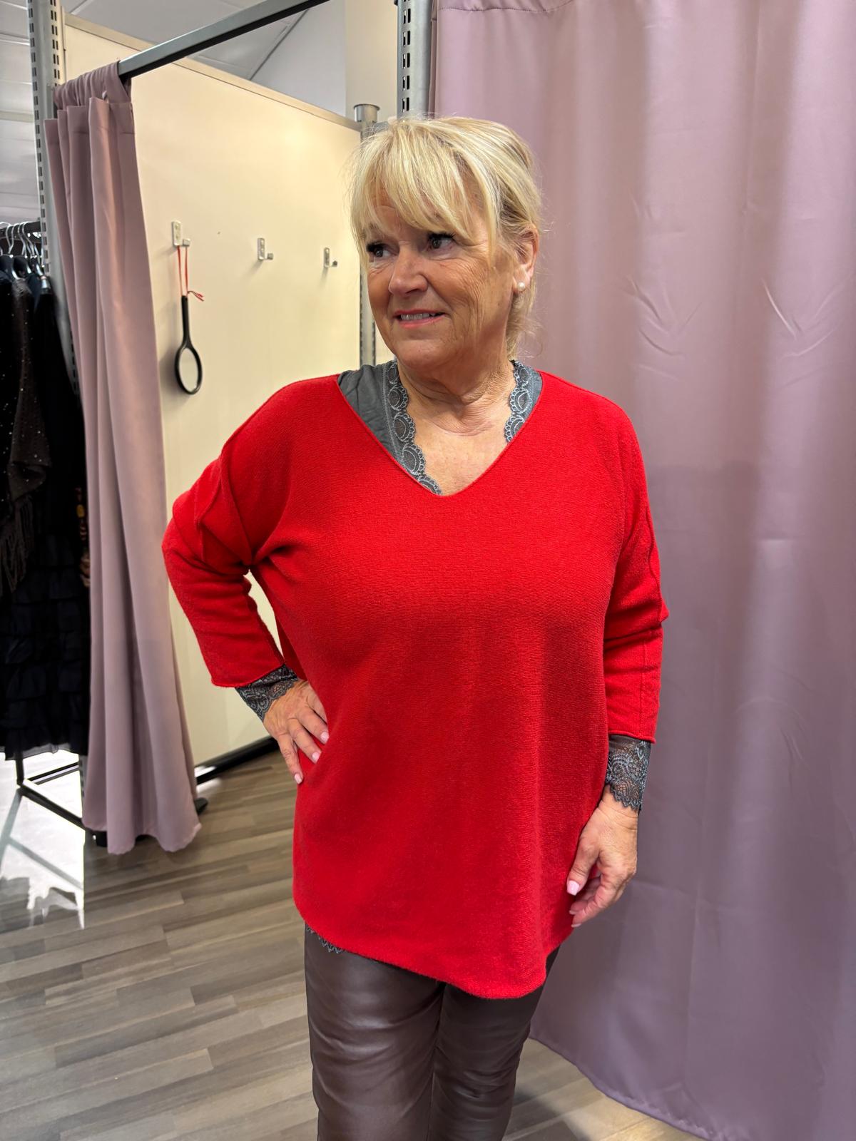 Reilumpi neule punainen