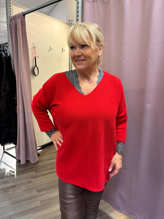 Reilumpi neule punainen