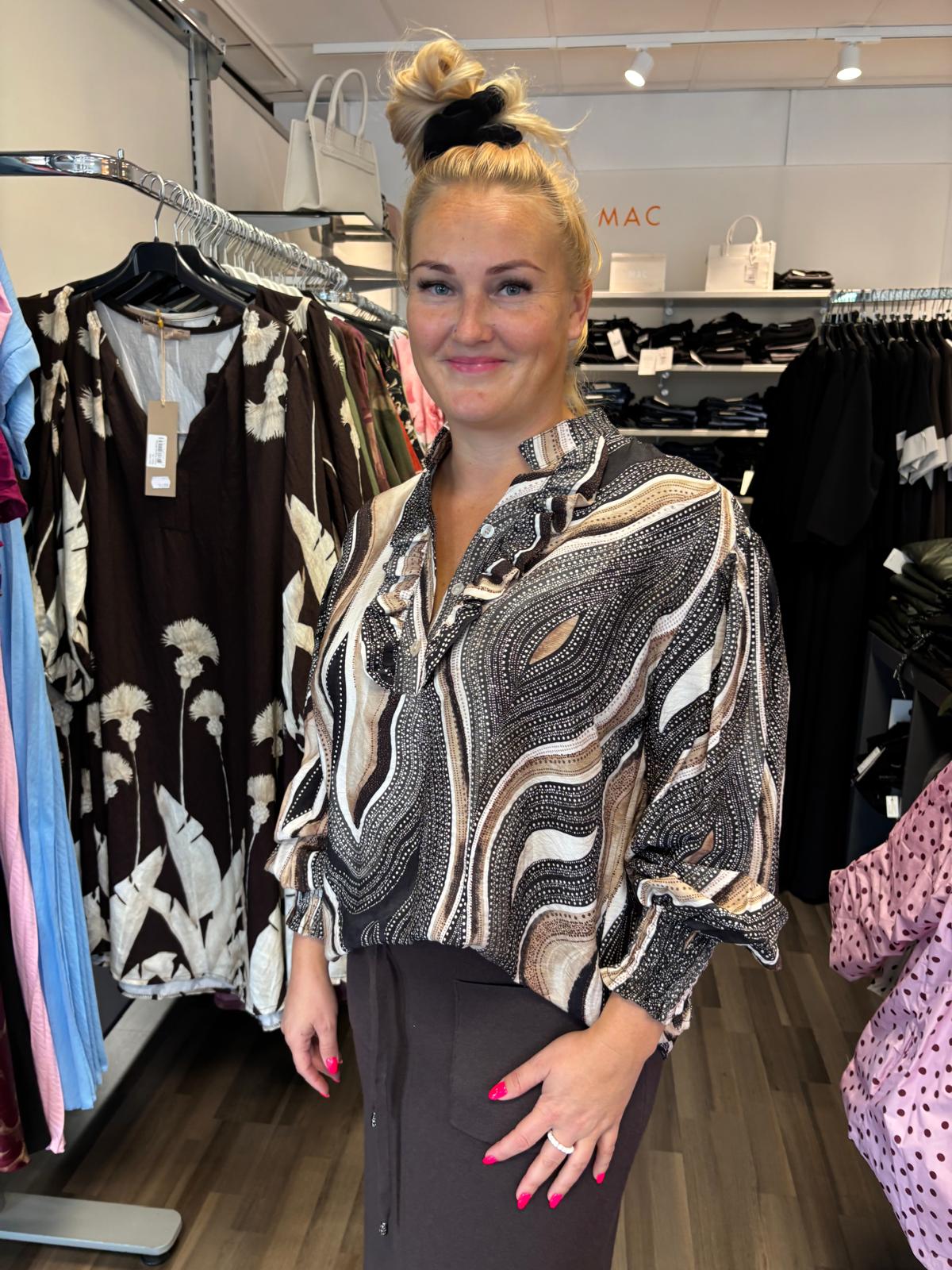 Viskoosipusero ruskea/beessi sävyinen