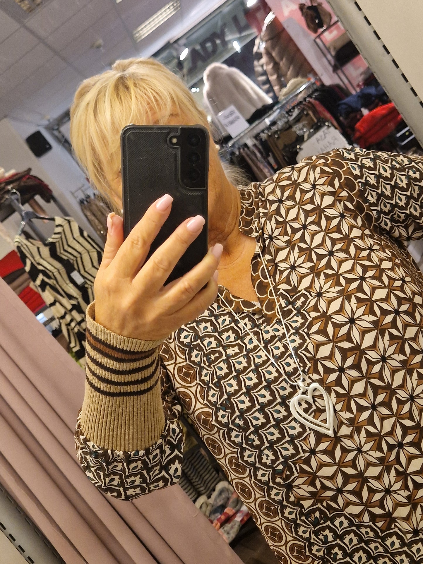 Viskoosimekko/tunika Marrone