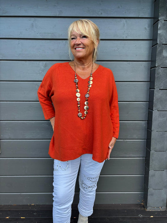 Reilumpi neule  poltettu oranssi