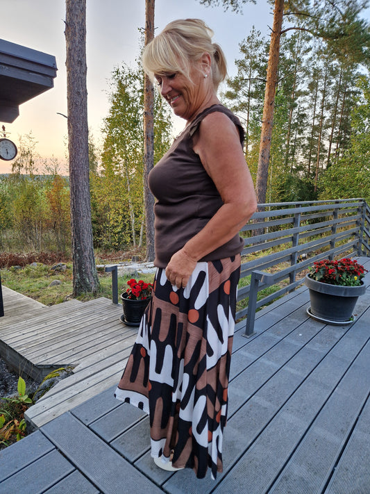 Puolihame oranssi kuvio