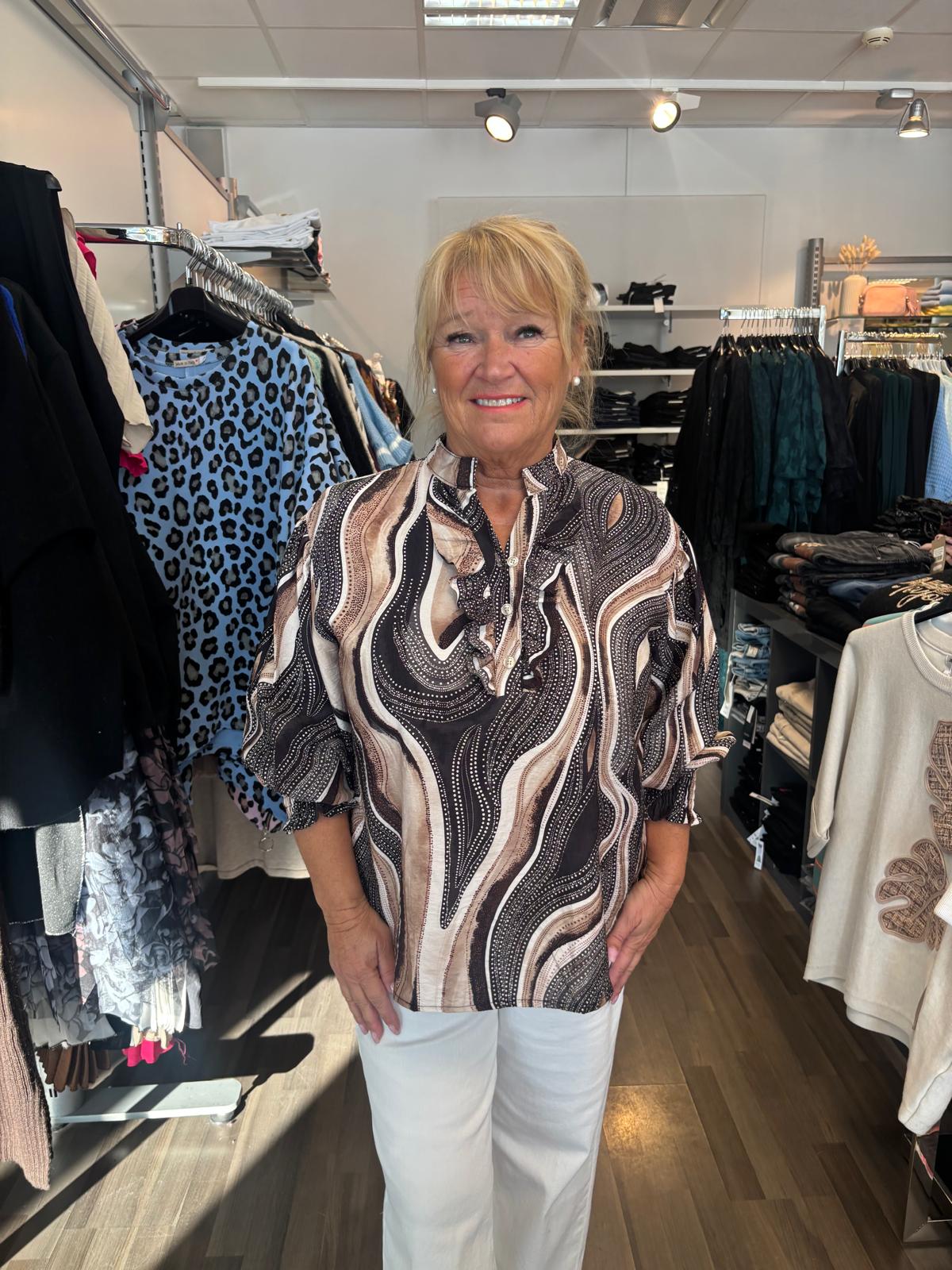 Viskoosipusero ruskea/beessi sävyinen