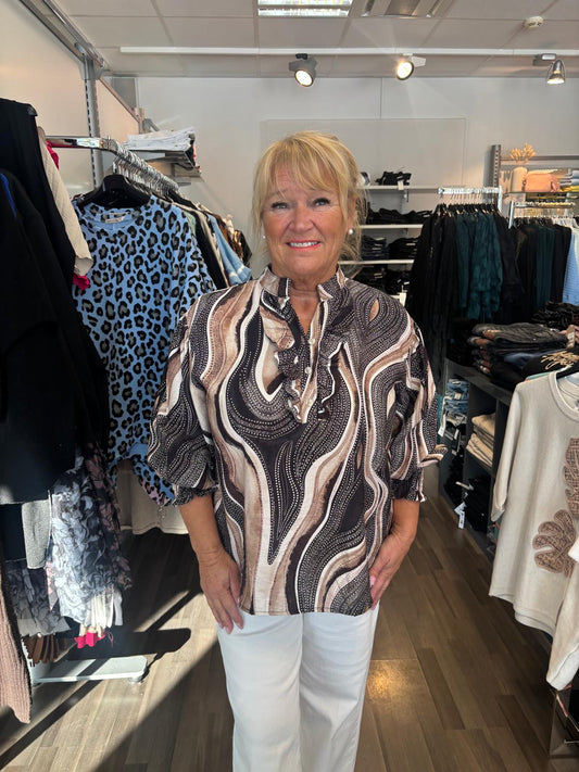 Viskoosipusero ruskea/beessi sävyinen