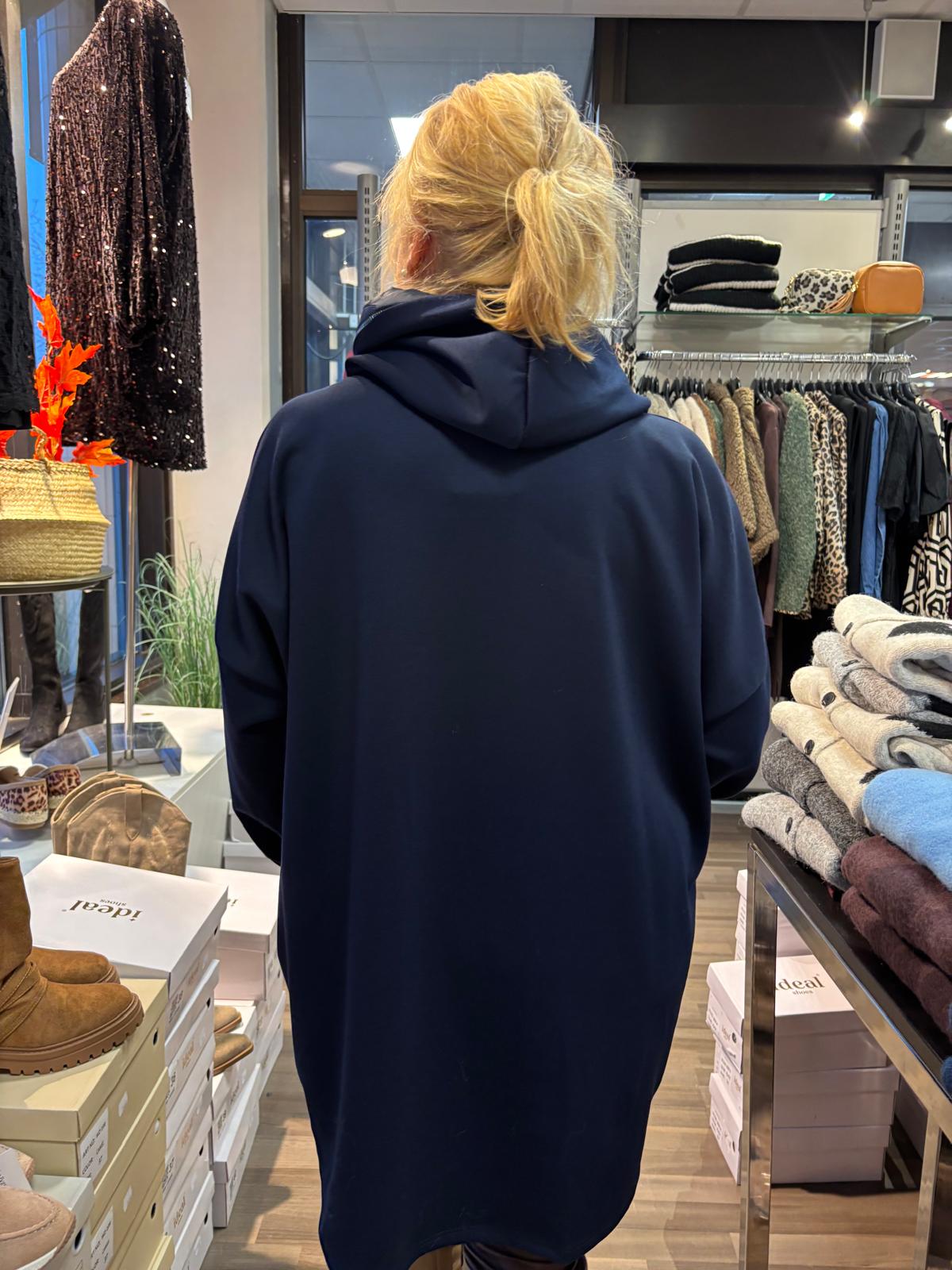 Reilumman kokoinen huppari navy