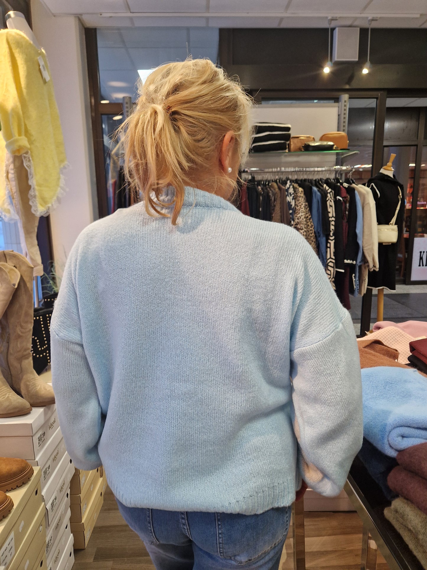 Oversize neule   vaalea sininen