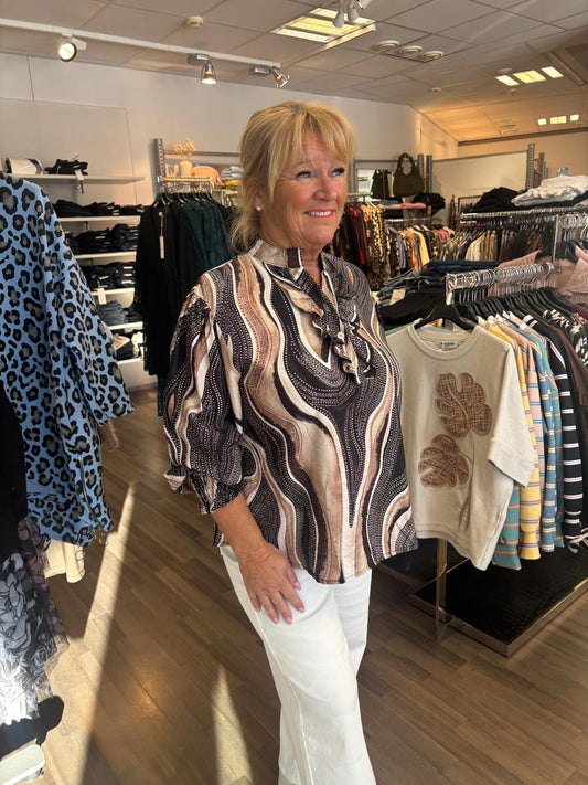 Viskoosipusero ruskea/beessi sävyinen