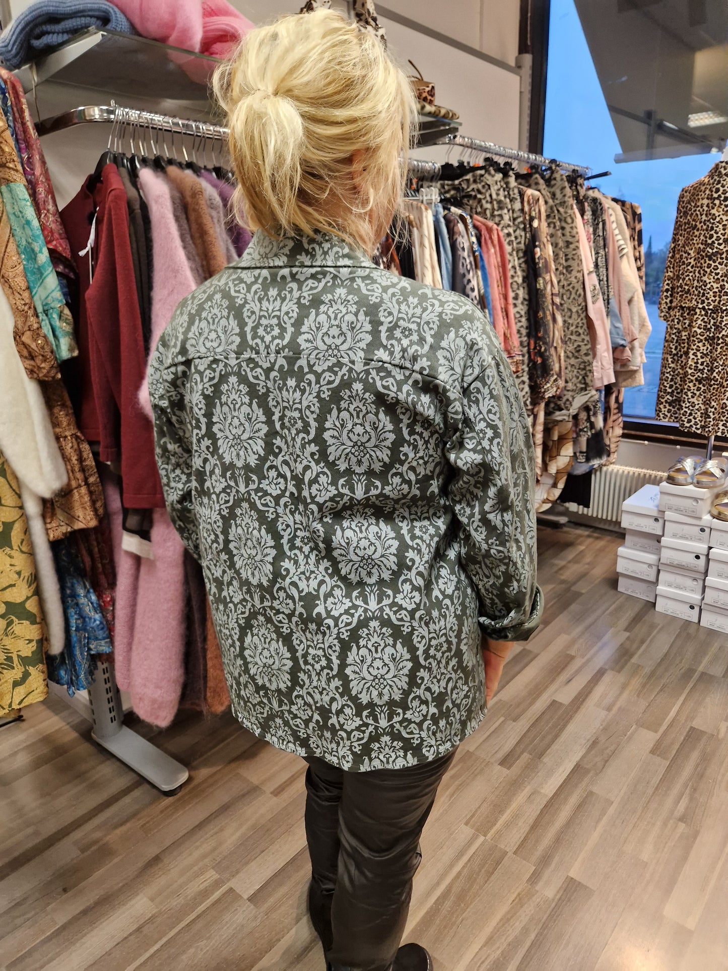 Puuvillajakku vihreä