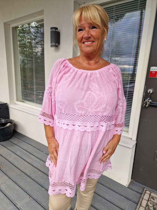 Bohemian tunika pinkki