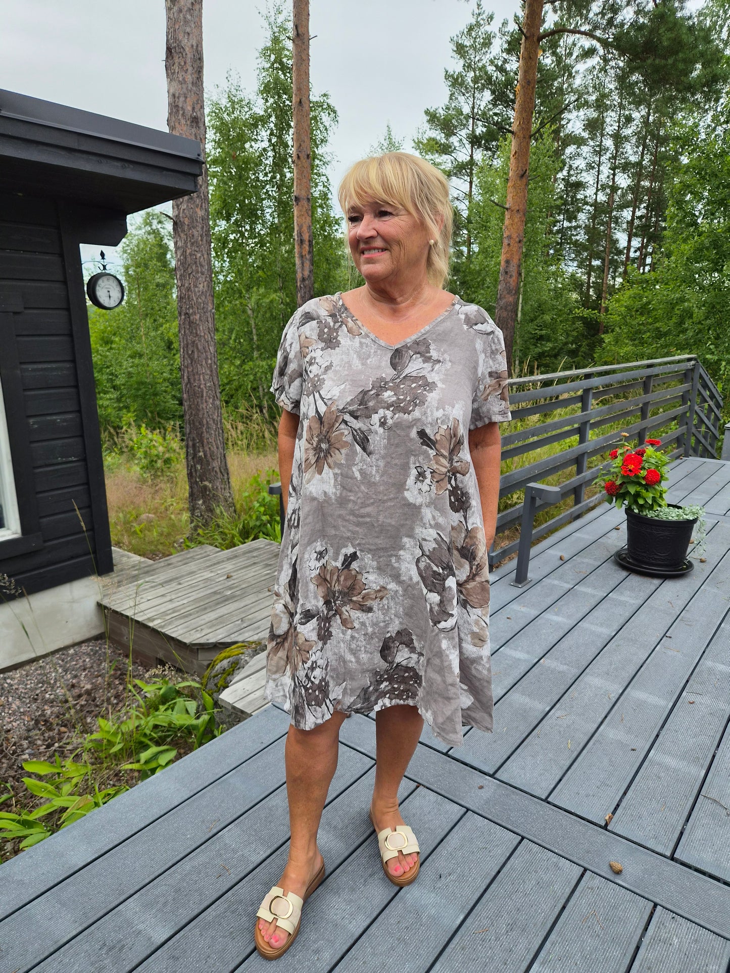 Pellavatunika/mekko (2 väriä)