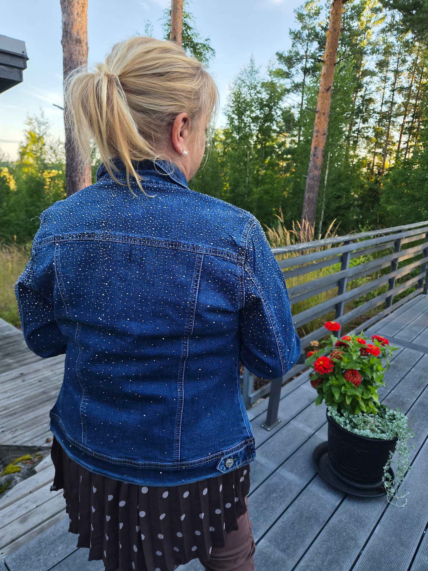 Farkkutakki blingillä