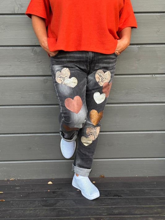 Mageet sydän farkut