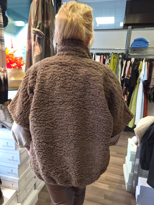 Teddy liivi   ruskea ja beige