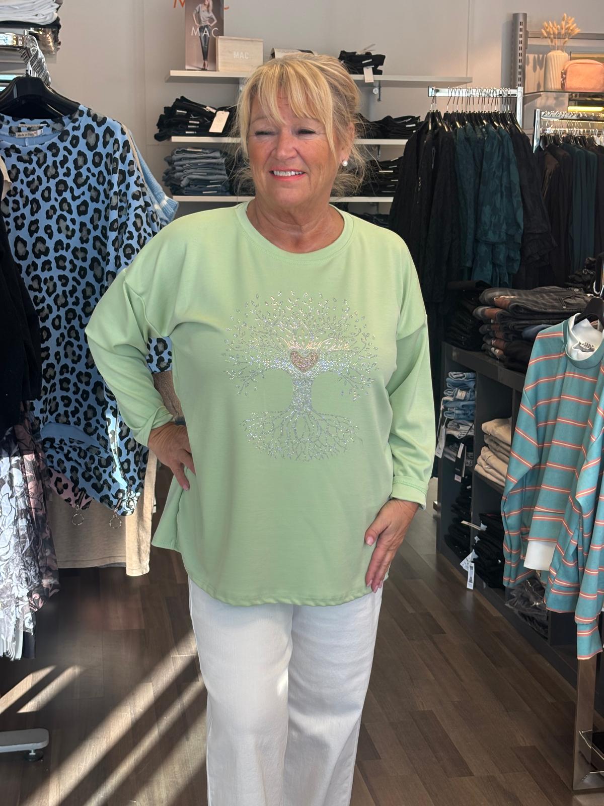 Kevyt college pusero pistaasin vihreä