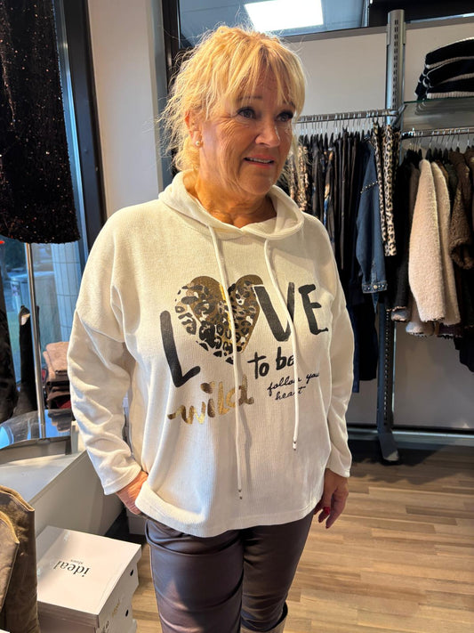 Love huppari valkoinen