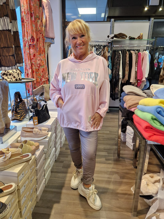 NewYork huppari  plussize  roosa