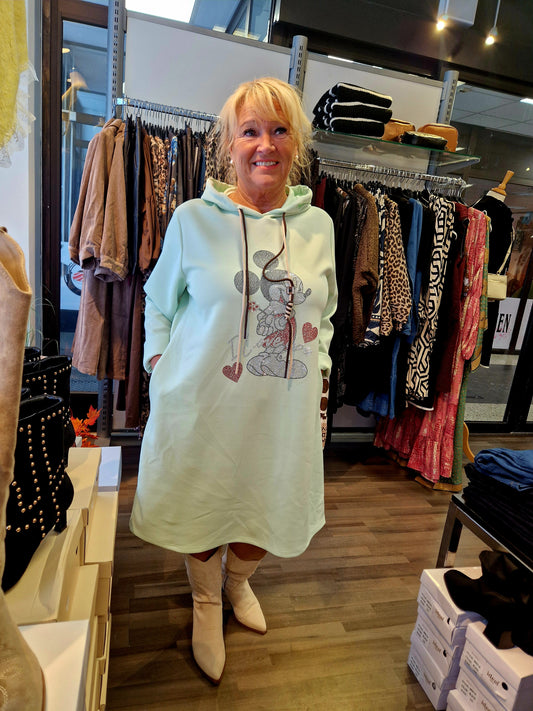 Mikki hupparimekko vaalea vihreä