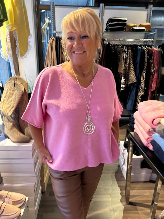 Laatikkoneule pinkki