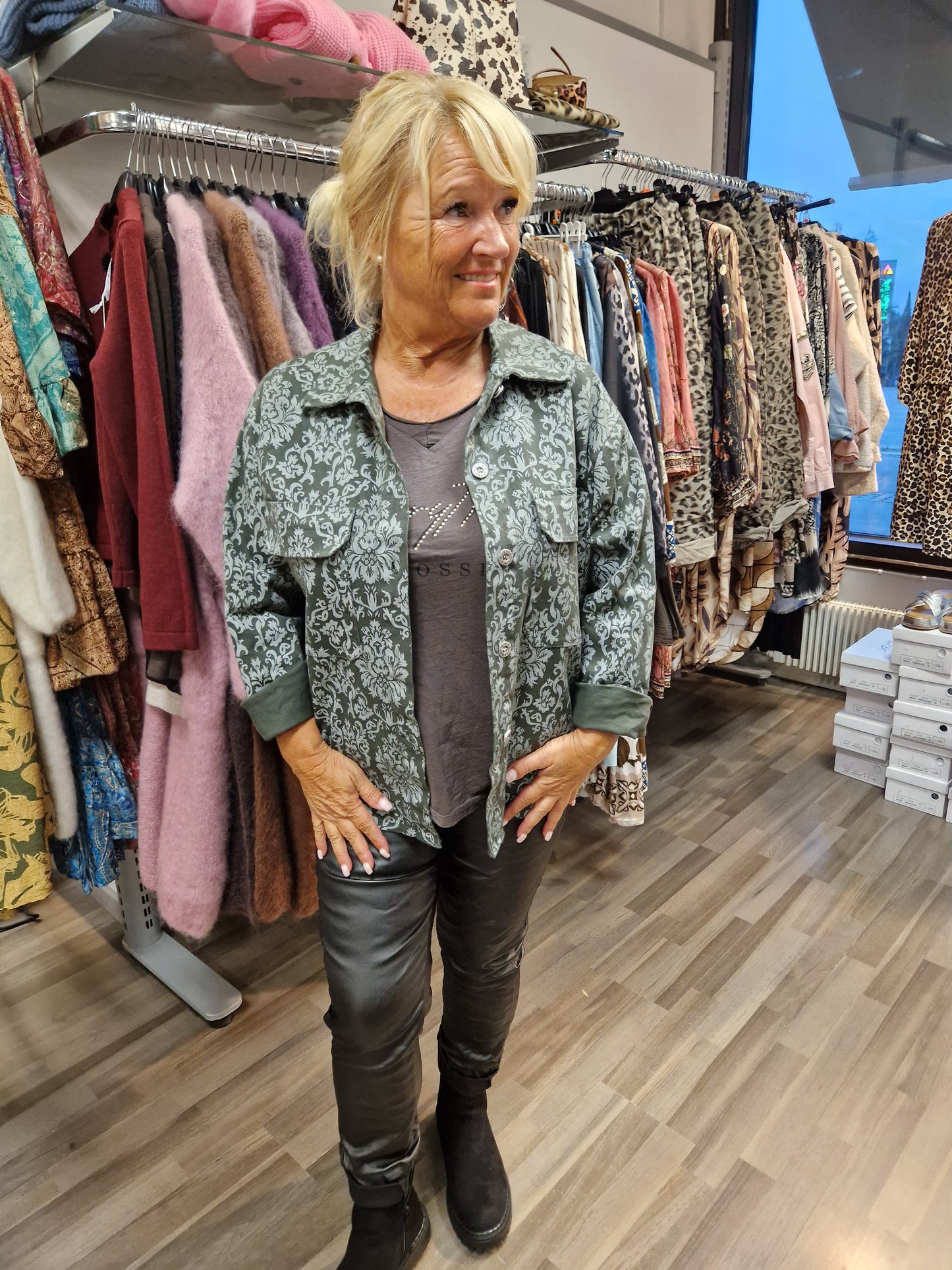 Puuvillajakku vihreä