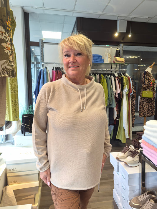 Puuvillaneule Melina solid knit Beige Mist
