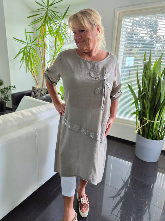 Puuvilla tunika taupe