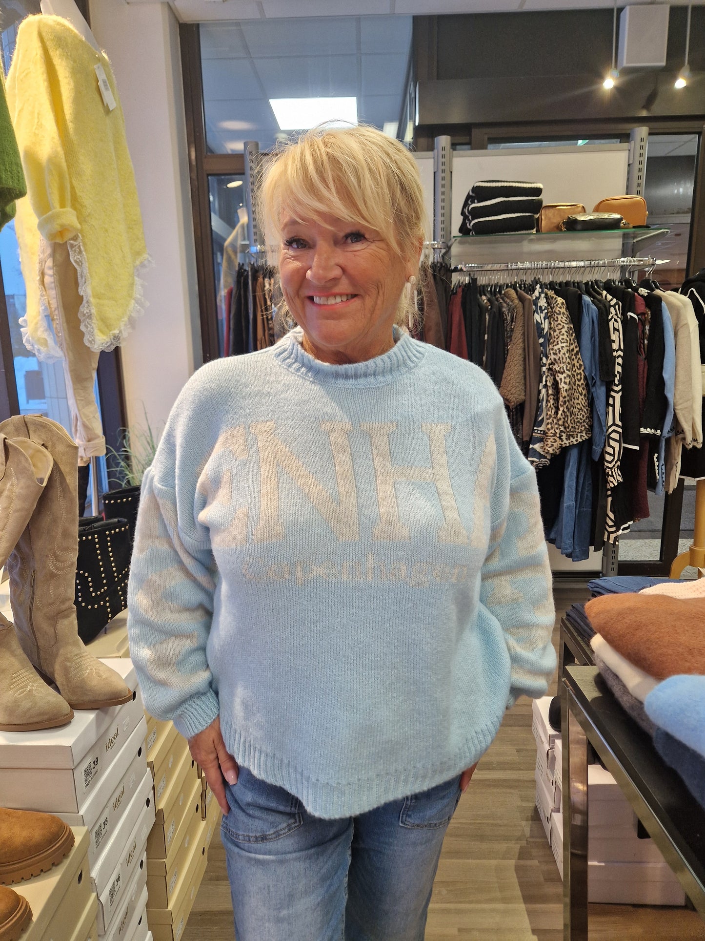 Oversize neule   vaalea sininen