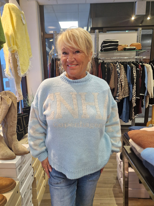 Oversize neule   vaalea sininen