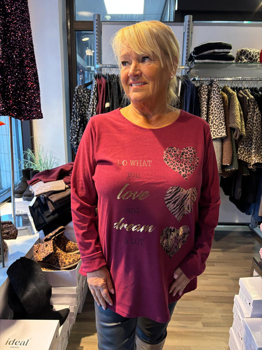 Pehmeä pusero  viininpunainen